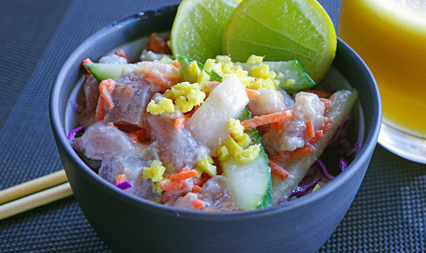 Poisson cru au jus de citron