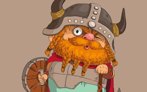 Dessin d'un Viking