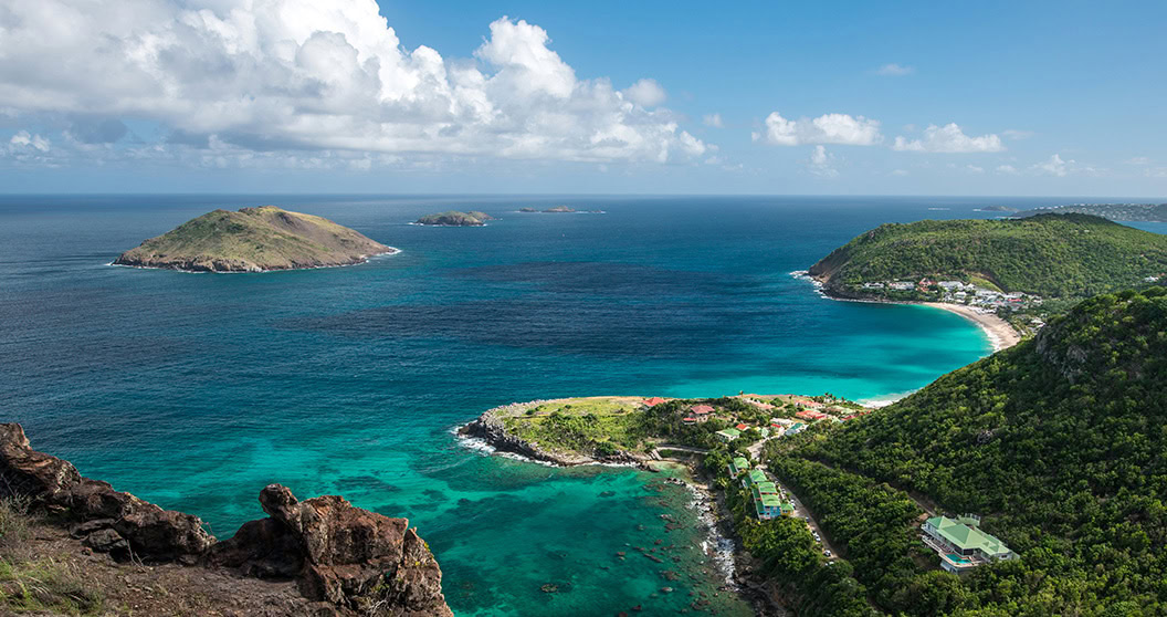 Vue panoramique de l'Ile de Saint-Barth